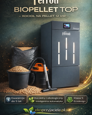 kocioł na pellet ferroli biopellet top 12 kw